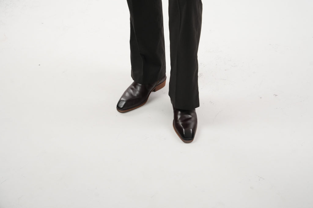 Bourbon Calfskin Chisel Toe Boots