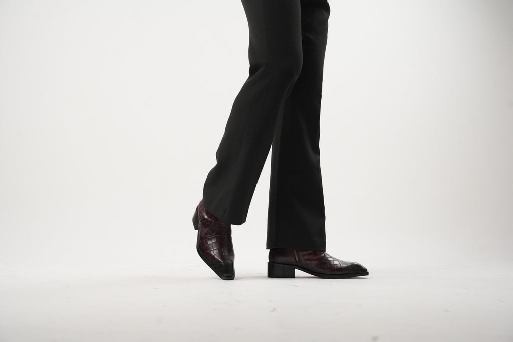Burgundy Cuvier Chisel Toe Boots
